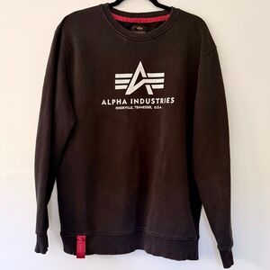 Alpha Industries Heavy Fleece 100% Cotton Logo Sweatshirt Hype Streetwear XXL